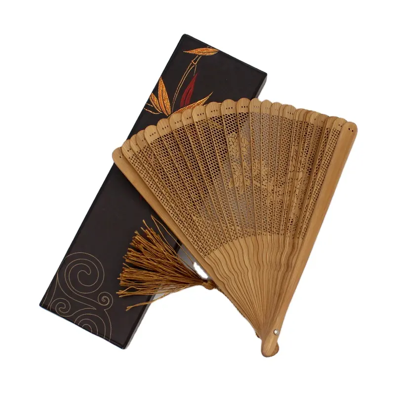 Customized Chinese Exquisite Craft Pierced Bamboo Handheld Fan