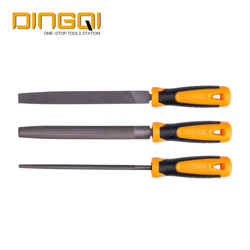 Dingqi профессиональный 8 ''углеродистый стальной напильник набор поршней включая около половины туфли на плоской подошве с круглым носком, стальной напильник