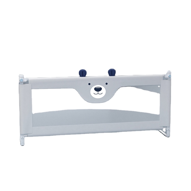 Low MOQ Peach Skin Velvet/Nylon/Iron/PP/Sponge Bed Safety Guard Bed Rails For Toddlers