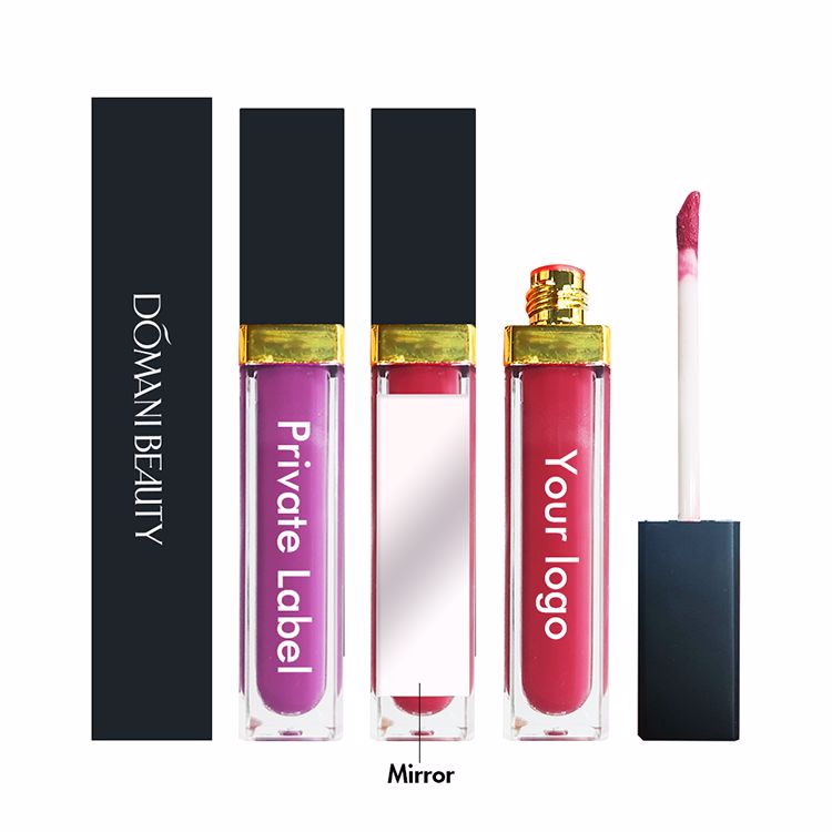 RTS OEM Lipstick Box Mirror Custom Logo 30 Color Lip Stick Dark Color Long Lasting Private Label Matte Liquid Lipstick