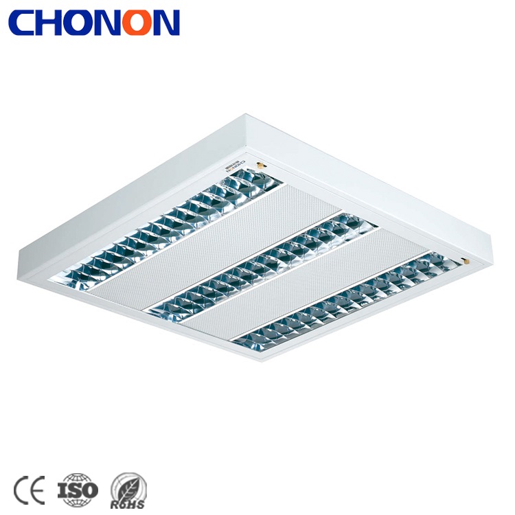 Office Project Electronic Ballast Surface Mounted T5 Fluorescent Grille Fixture Lamp