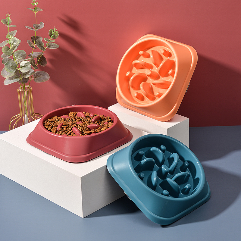 Ikitchen Pet Food Slow Feeder Dog Bowl Cat Fun Interactive feeder stop bloat food bowl slow feed dog bowl