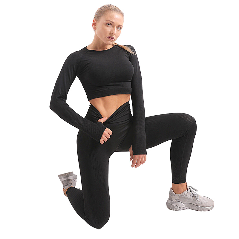 Ptsports женский бесшовный комплект для йоги, одежда для тренажерного зала, бесшовные леггинсы, бюстгальтер, частная марка, тренировочные комплекты