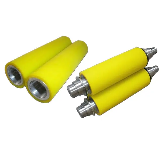 China Rubber Coated Rollers Wear Resistance Lamination Rubber Roller Polyurethane PU Rubber Roller
