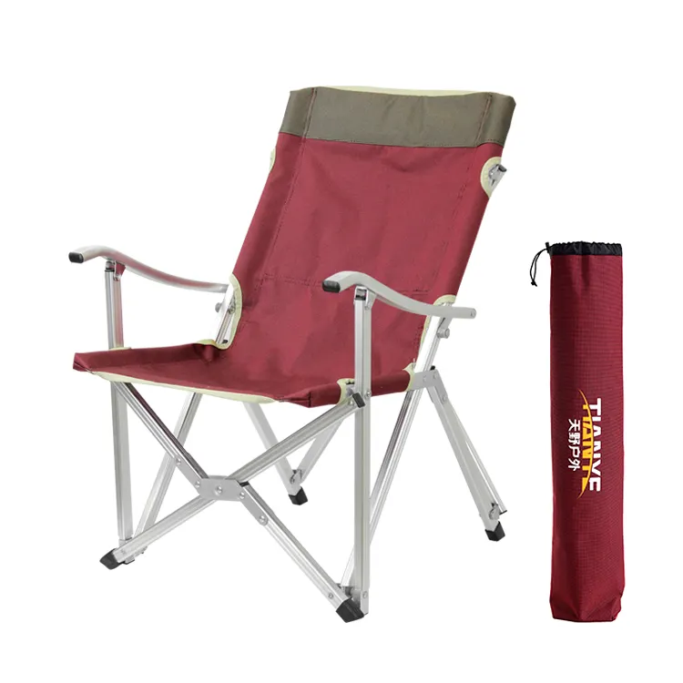 Hot Sale High Quality Comfortable Outdoor Folding Luxury Portable Reclining Chair Camping 150kg