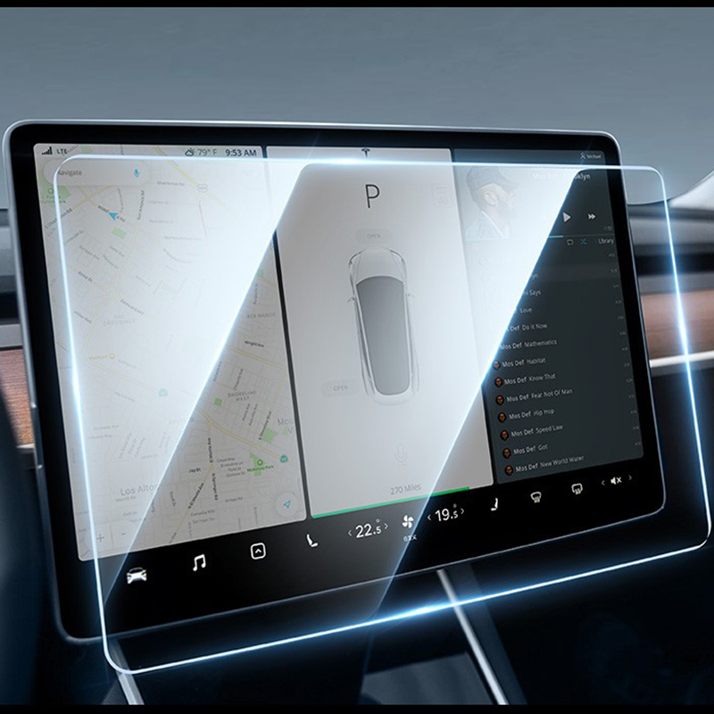 Suitable for Model3/Y central control screen protective film accessories toughened film tesla internal modification