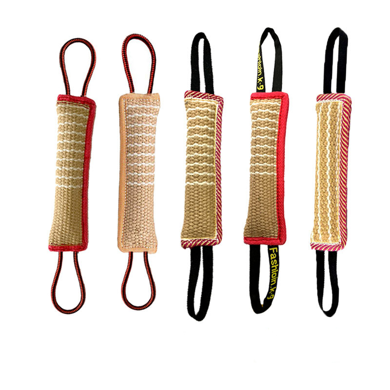 Производитель Jute K9, прочная игрушка для собак, льняная подушка для укуса, тренировочный костюм для собак