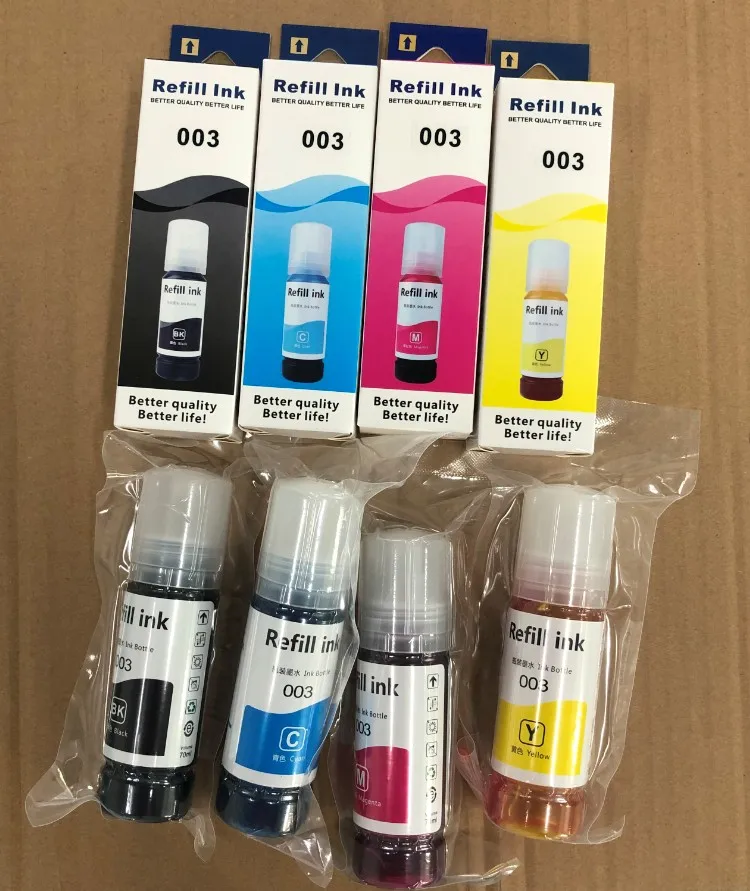 CMYK Dye Ink And Dye ink For Epson Printer 003 L3110 L3100 L3101 L3150 L3151 Inkjet Printer