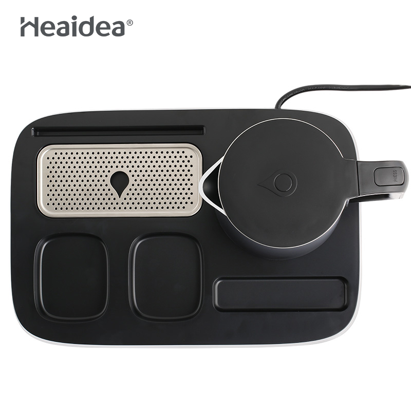 Heaidea прибор для отеля, новый дизайн 304, электрический чайник из нержавеющей стали с чайным подносом