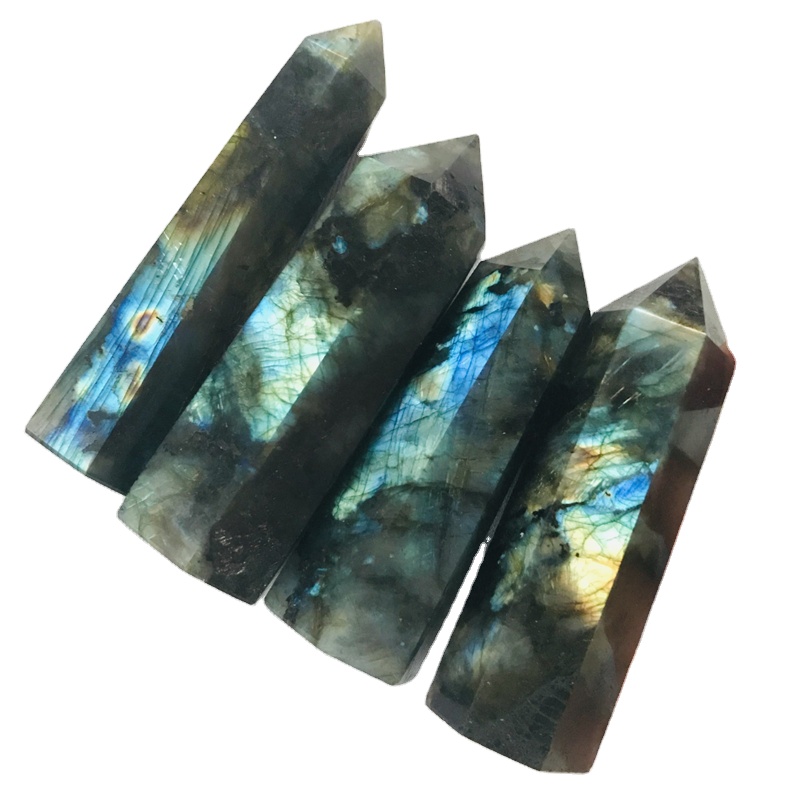 Wholesale good quality labradorite stone labradorite point for healing