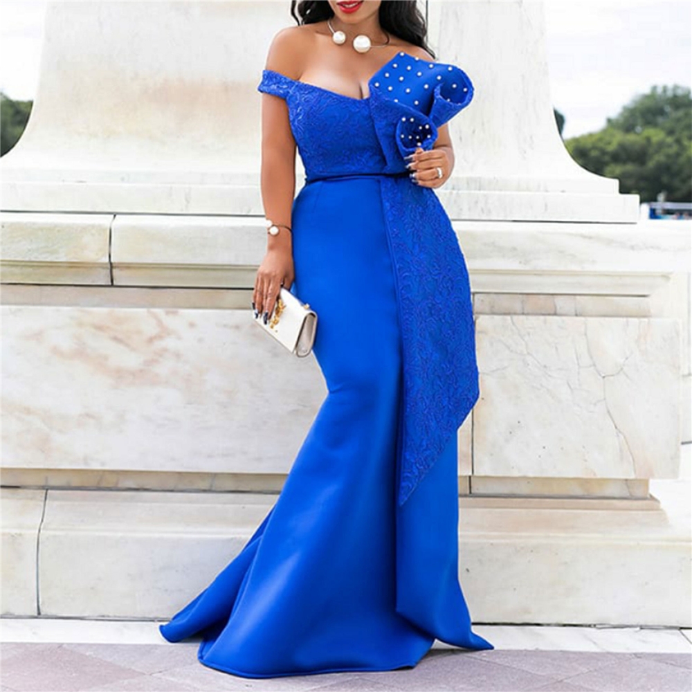 Woman custom African women's Amazon hot style plus size women European and American banquet evening bridesmaid dress