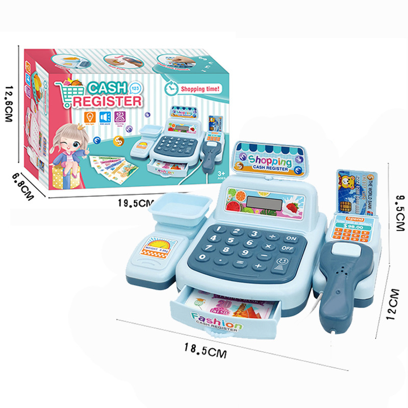 2024 Electronic Educational Other Pretend Play Preschool Juguete Shopping Supermarket Toy Cash Register Toy for Kids