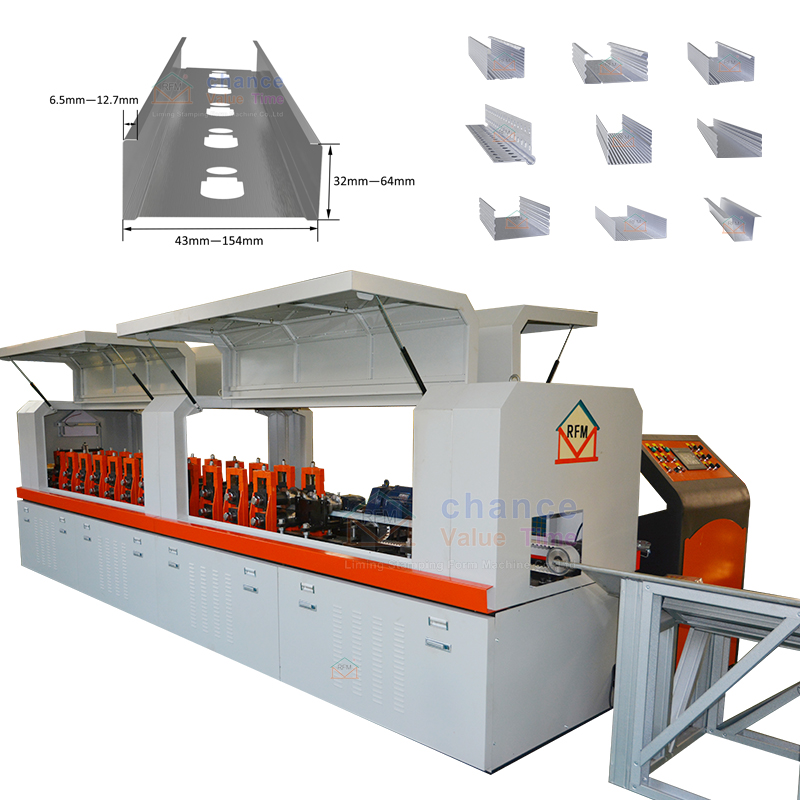 Liming Automatic Drywall Light Steel Material Making Machine Keel Frame Profiles C Stud Roll Forming Machine