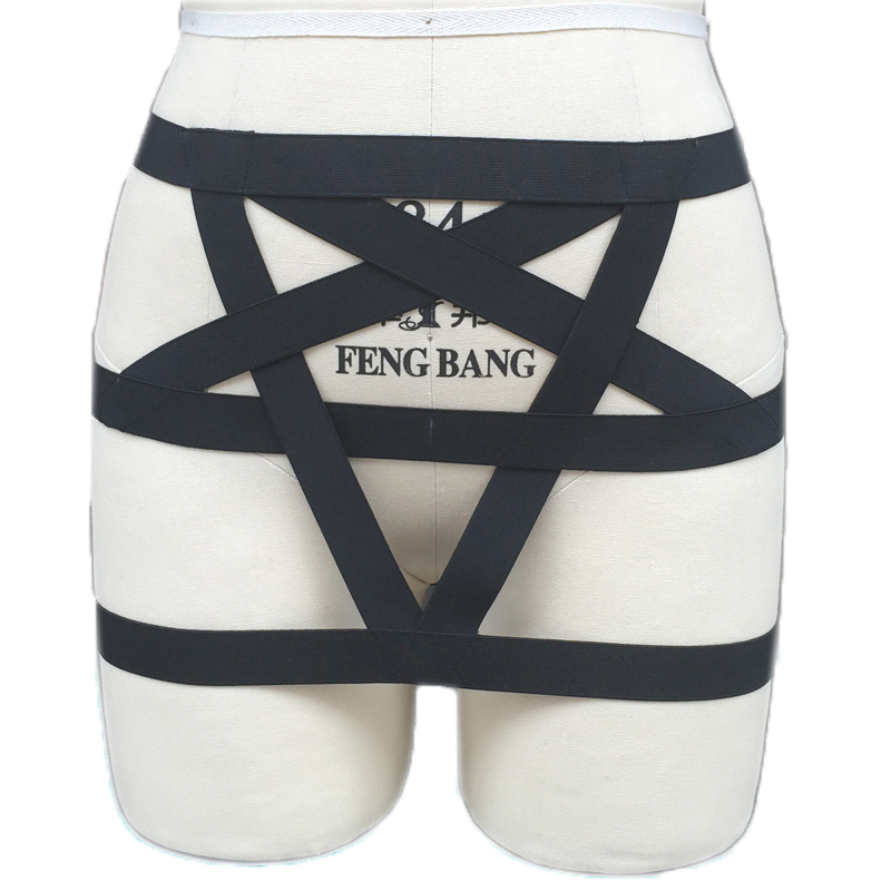 Gothic Sexy Body Bondage Garters Belt Harajuku Leg Ring Women Abdominal Bandage Suspender Harness Waist Belt