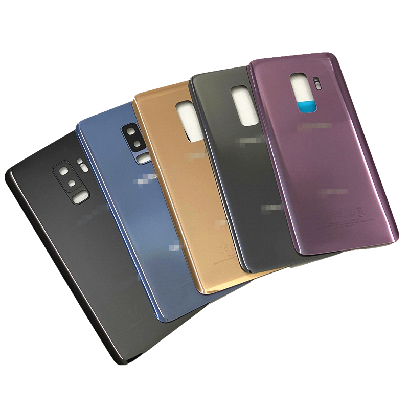 Для Samsung Galaxy S9 Plus G965 SM-G965F G965FD Задняя стеклянная крышка батарейного отсека S9 + задняя камера стеклянная крышка