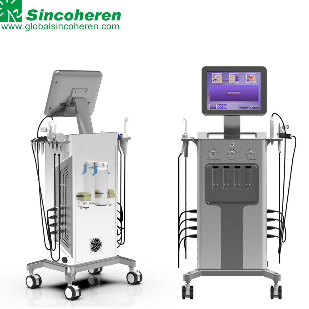 Oxygen Jet Hydra Aqua Peel Portable 9 in 1 Skin Tightening Facial Cleaning Equipment dermabrasion diamond
