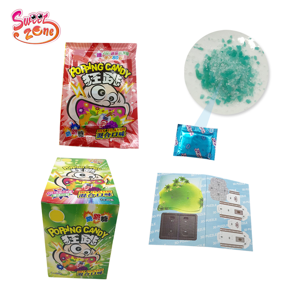 Surprise Bag Popping Candy And Mini Huts Paper Card