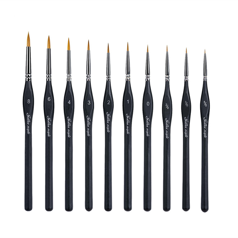 10pcs/set Fine Detail Artist Paint Brush Set Miniature Painting Brushes Kit Custom Logo