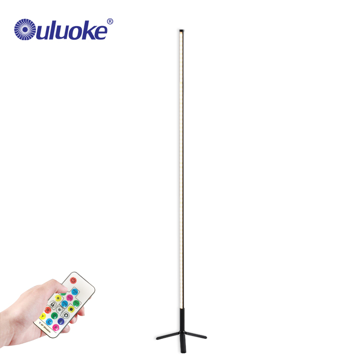 Modern nordic tripod minimalist remote control smart corner rgb led floor lamp light