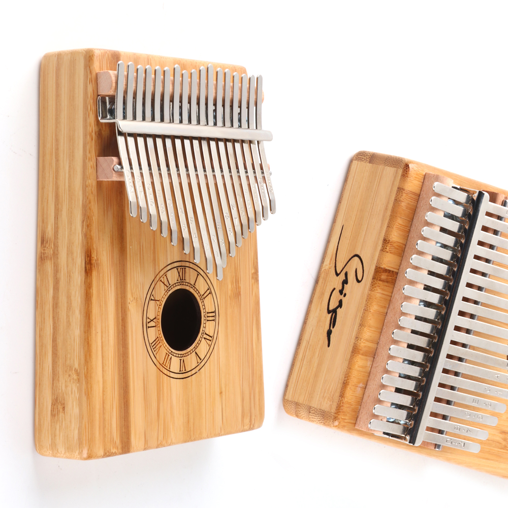 KLB17-6 Портативный Бамбуковый музыкальный инструмент kalimba thumb piano