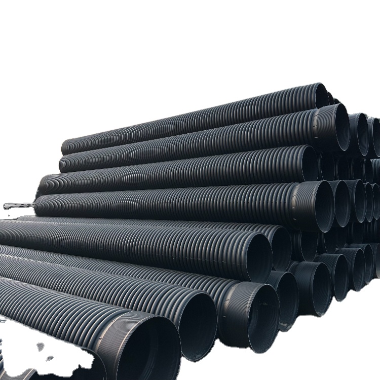 700mmSN8High Quality Large Diameter Plastic Drainage Pipe Tube HDPE Corrugated Pipe For Drainage And Sewage