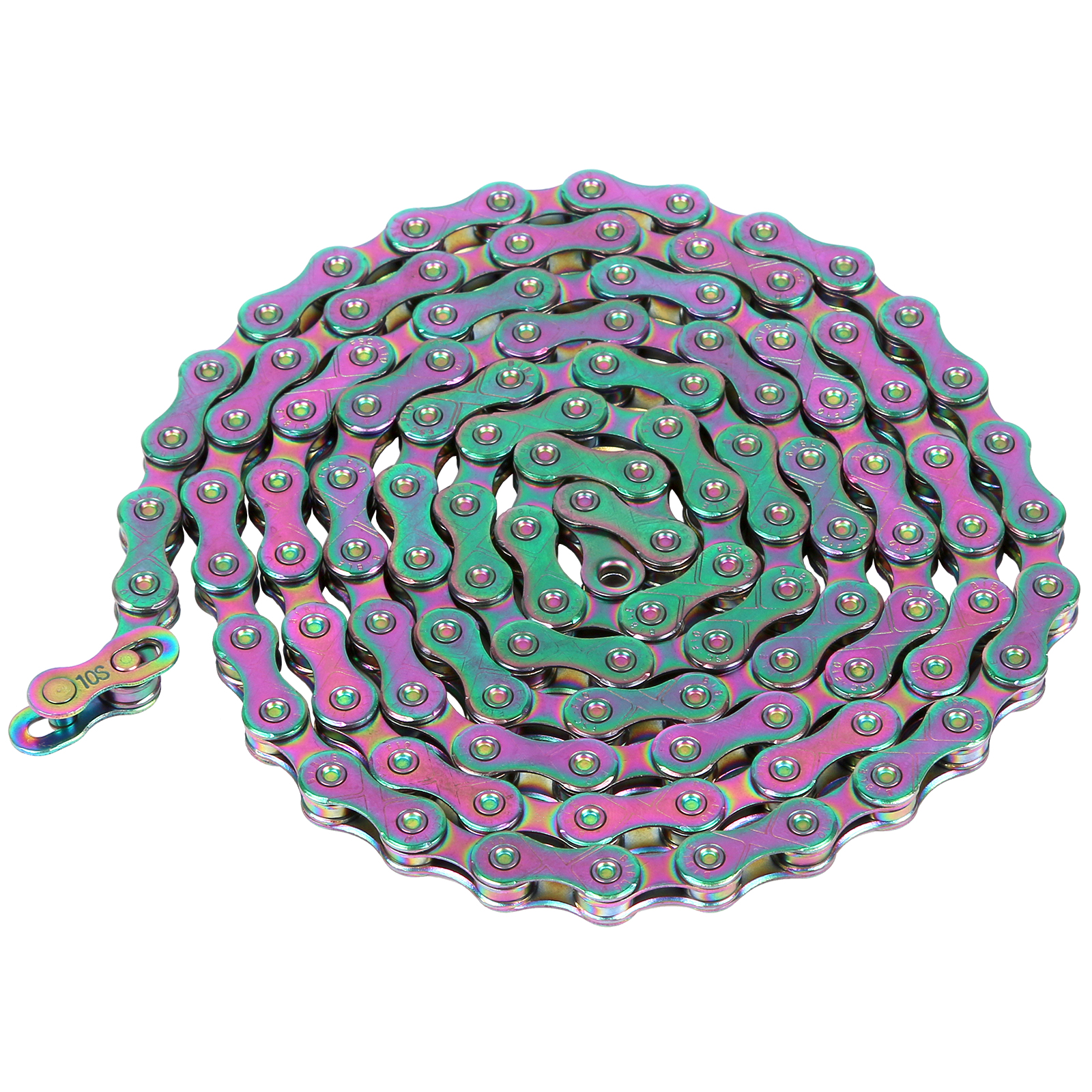 Rainbow Color 10 Speed Bike Chain MTB Road Bike Colorful Chain Cycling Bicycle Chain w / Magic Buckle