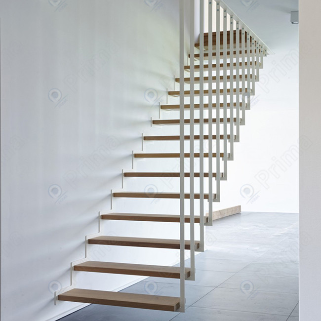 Indoor Modern Straight Mono Stringer Used Wood Staircase