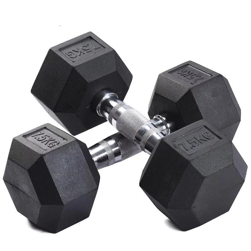 Rubber hex dumbbell rack dumbbell sets
