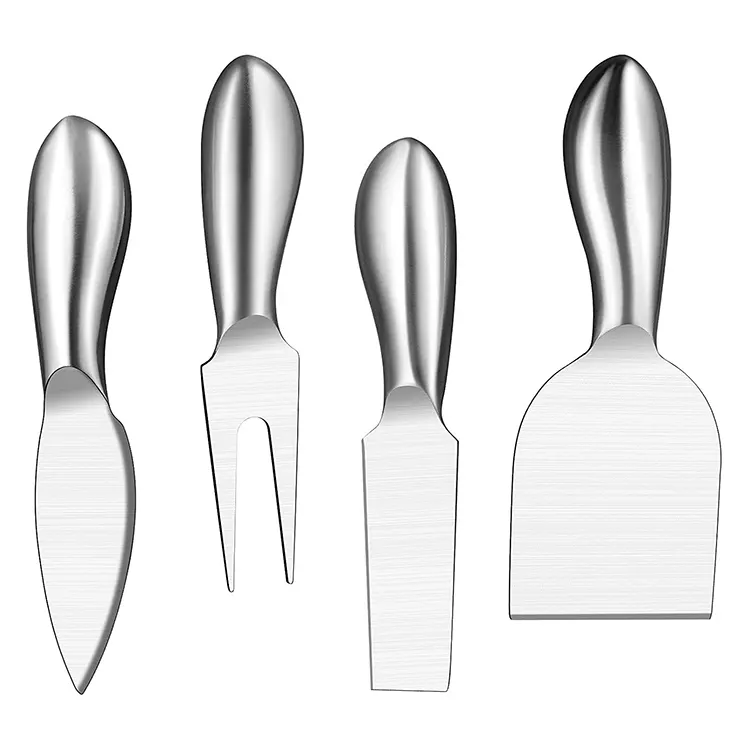 Online Baking Tools Stainless Steel Four Piece Mini Set 4 pcs Cheese Knife Set Cheesecake Fork Tip Knife Cutter