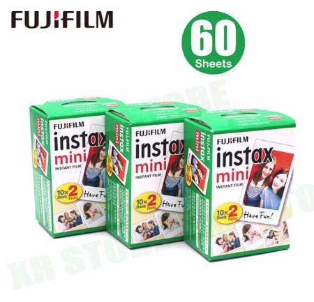 60 листов Fuji Fujifilm instax mini 9 8 пленок белый край пленки для мгновенной мини 9 8 7s 25 50s 9 90 камера Sp-2 фотобумага