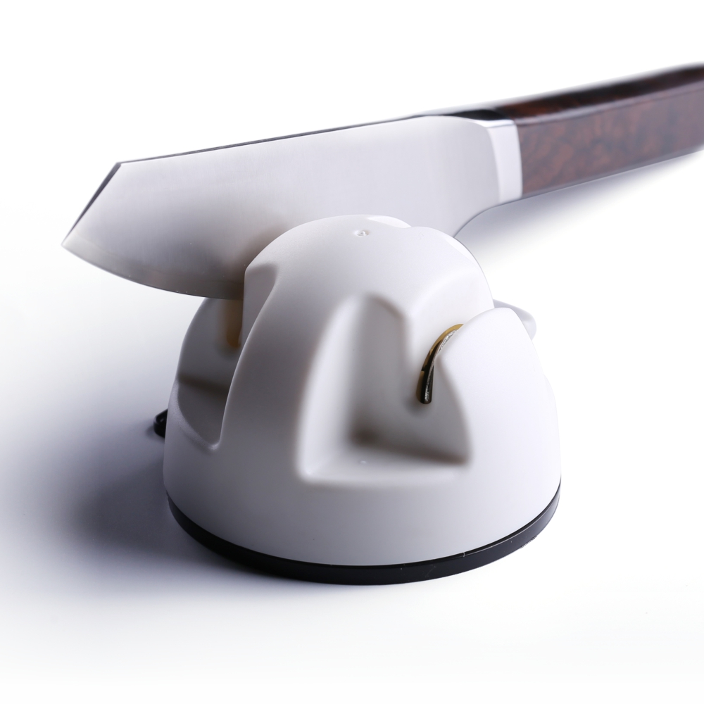 Modern 2-Stage Diamond Coated Wheel System One-hand Operation Sharpens Dull Knives Quickly Knife Sharpener for Straight Knives