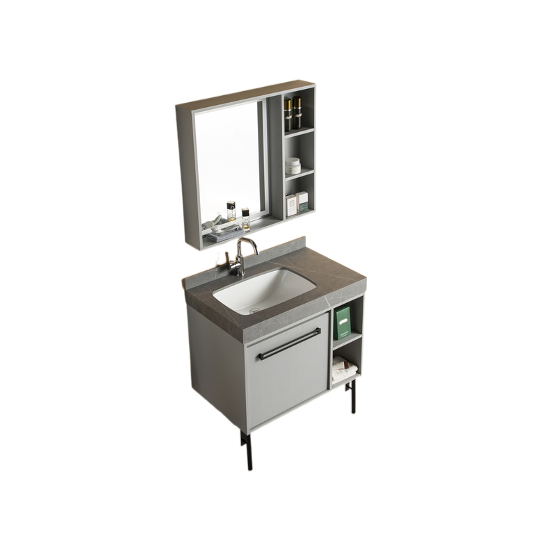 Rectangle Solid Wood 2021 Best Selling Retro Rustic Bathroom Wall Cabinet Sinks Vanity