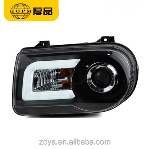 Tuning Light Modified Headlight C Shape Light-guide LED Xenon Light Headlight Assembly For 300C 05-13 Version