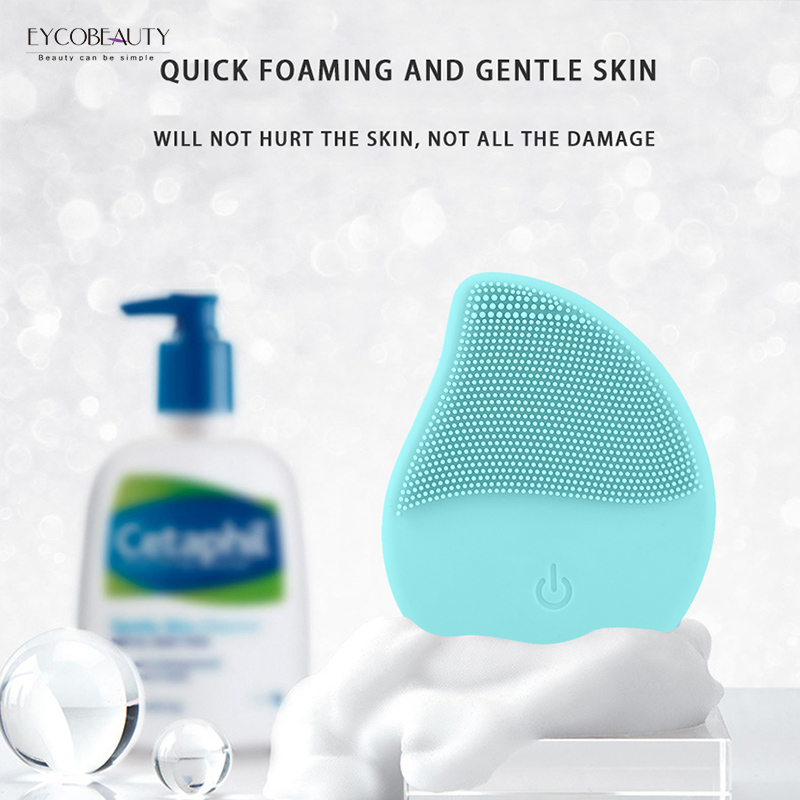 Wholesale 2021 Facial Cleansing Sonic Rechargeable Silicone Face Cleansing Brush Facial Cleaner
