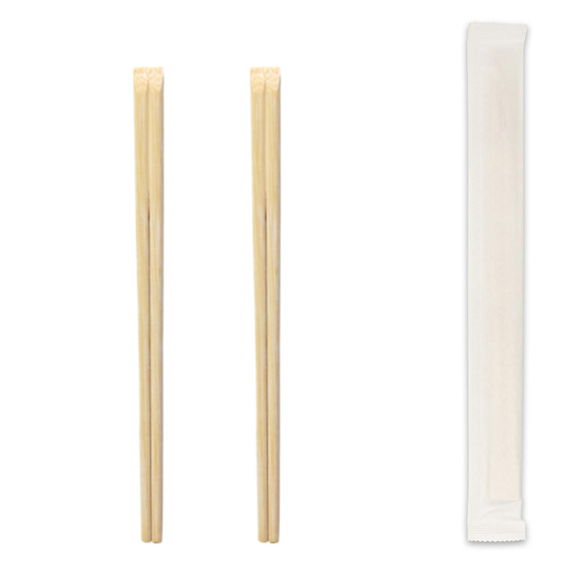 24cm Bamboo Tensoge Disposable Chopsticks in Semi Paper Bag disposable chopsticks