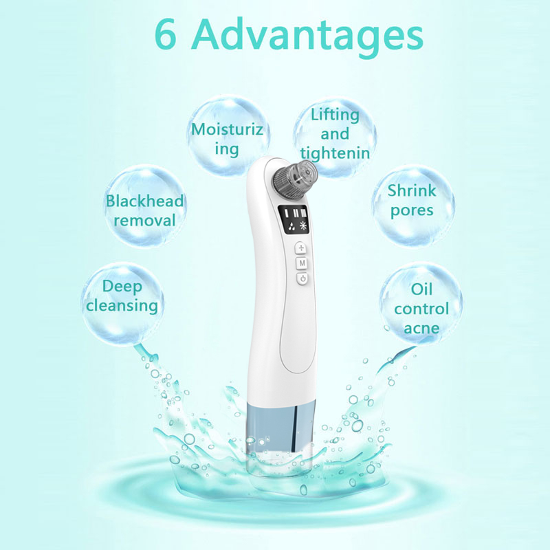 2021 Facial Skin Tight Vacuum Suction Device Diamond Blackhead Whitebead Removal Device Tool Kits