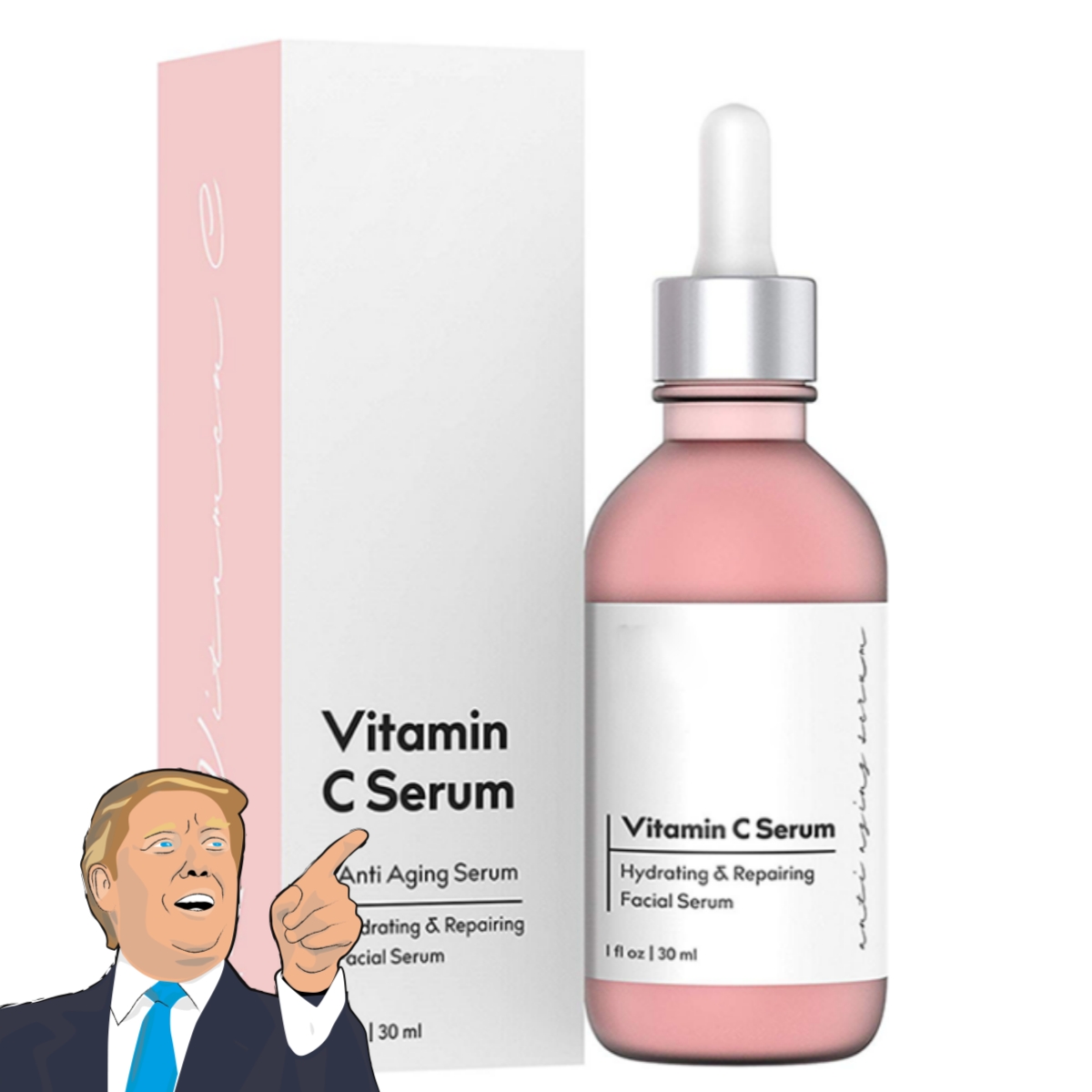 Wholesale Natural Face Body Whitening Anti Aging Skin Donald 100% Pure Organic Vitamin C Hyaluronic Acid Serum