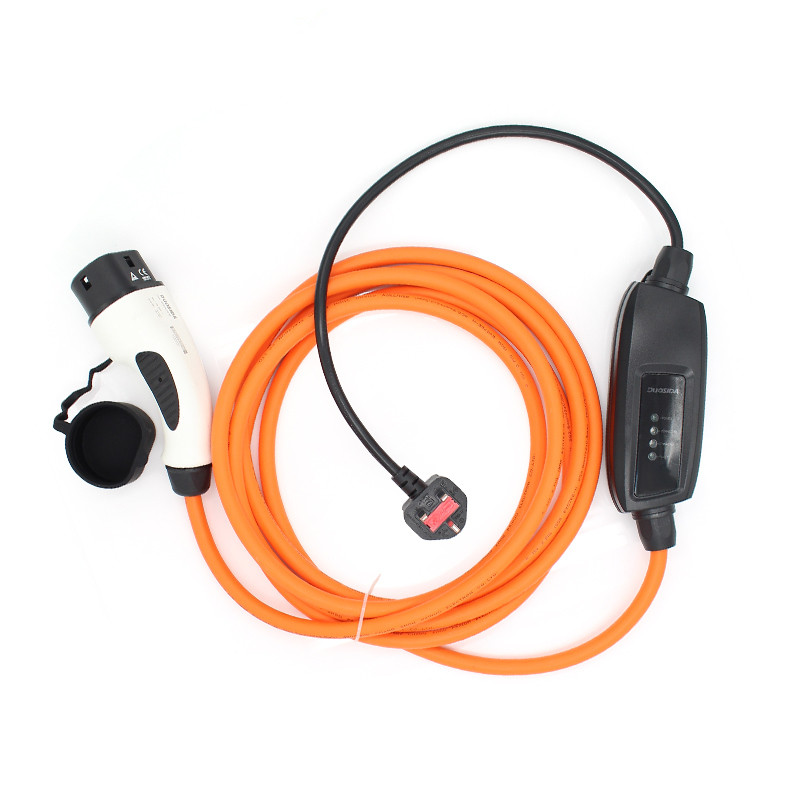 5 M 10A Type 2 IEC 62196 UK Plug Portable Electric Vehicle Charging Cable