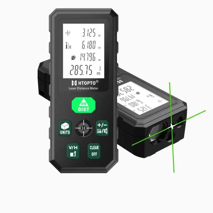 OEM laser distance meter voice broadcast Laser Tape Measure measuring range 40m 60m 80m 100m with water level