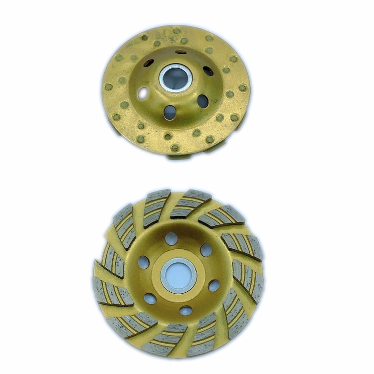 Made in China high quality Using high quality emery as material Sanding bowl golden yellow