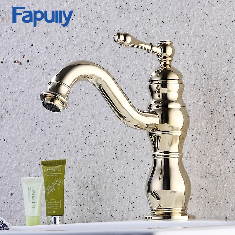 2021 Hot sale Luxurious gold basin faucet face basin faucet basin faucet waterfall
