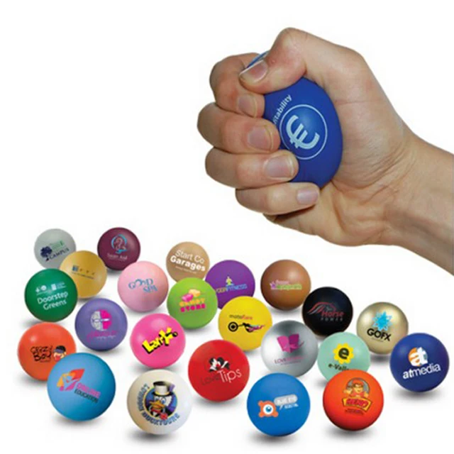 Unionpromo custom pu foam stress ball with logo printing promotional stress ball