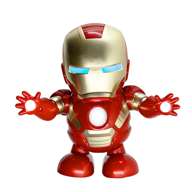 Battery Operated Toys Dancing Robot Hero Superhero Action Figure Electronic Toy Dancing Hero Light and Music with