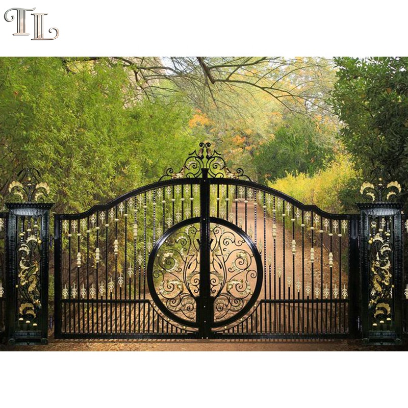 Latest main luxury garden gate high quality wrought iron gate design wrought iron gates