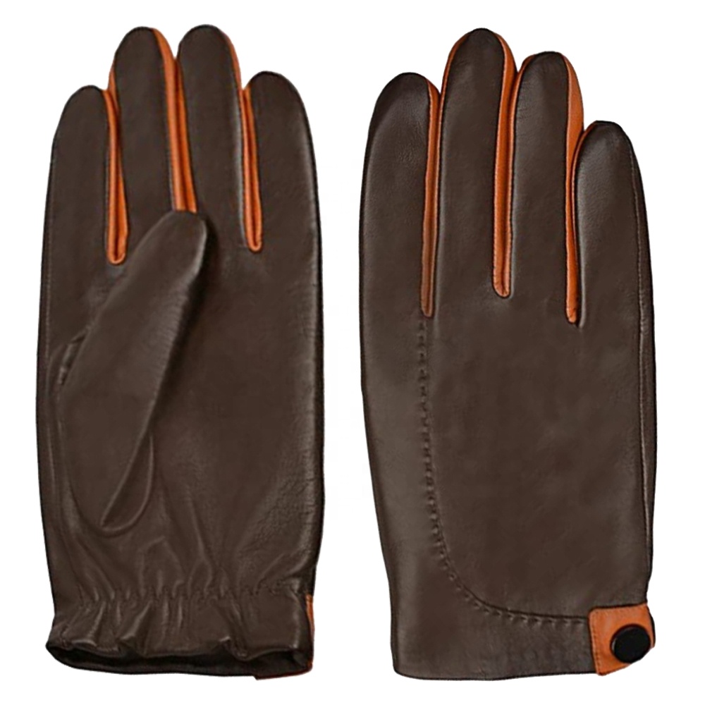 High Quality New Fashion Mens Leather Dress Gloves Quilted Leather Winter Fancy Gloves