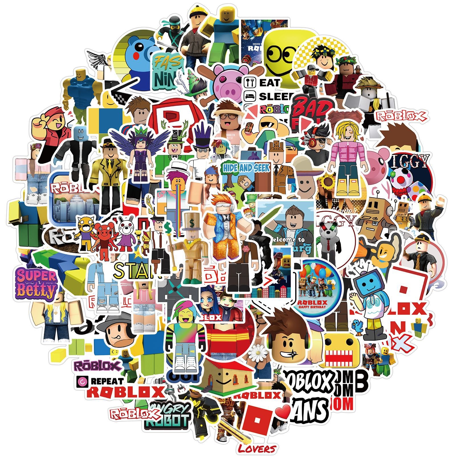 100 шт. Roblox, игровые наклейки для телефона, ноутбука, чехла, ноутбука, бутылки для воды, «сделай сам», гидрофляжки, хиппи, виниловые наклейки
