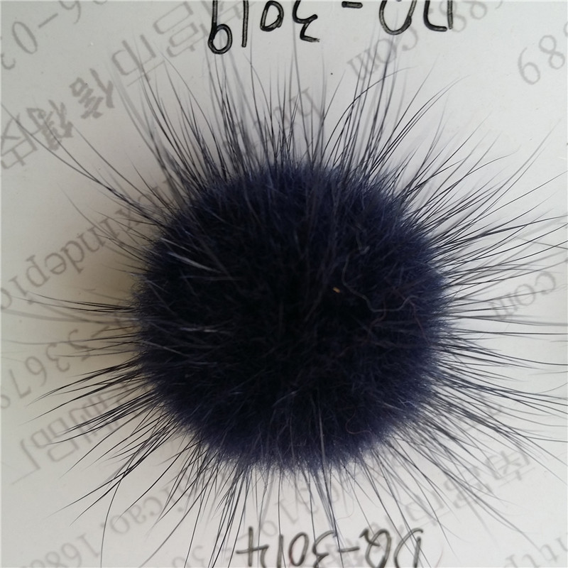 Inventory Bicolor Real Mink Fur Pompom Ball for Bag Shoes Hat