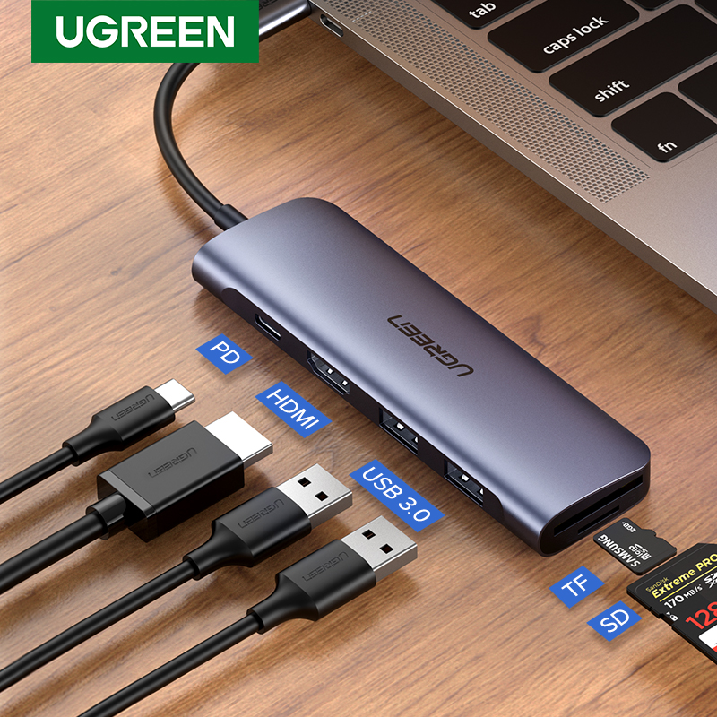 Wholesale USB C HUB Type C to Multi USB 3.0 HUB 4K HDR UHD Adapter Dock for MacBook Pro Huawei Mate 30 100W PD Splitter Ports