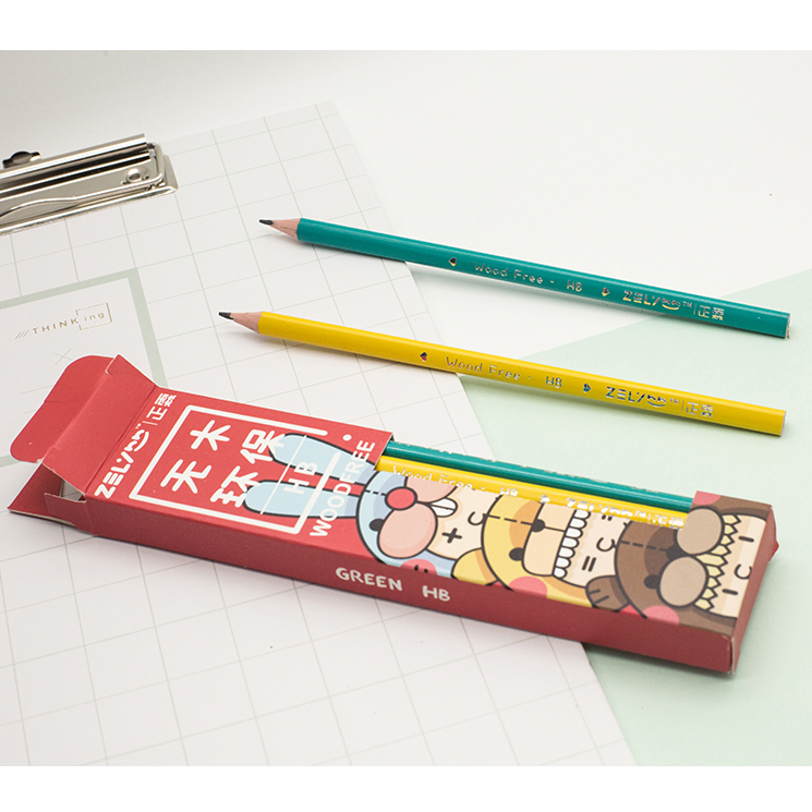 12 pcs HB pencil without eraser for students school