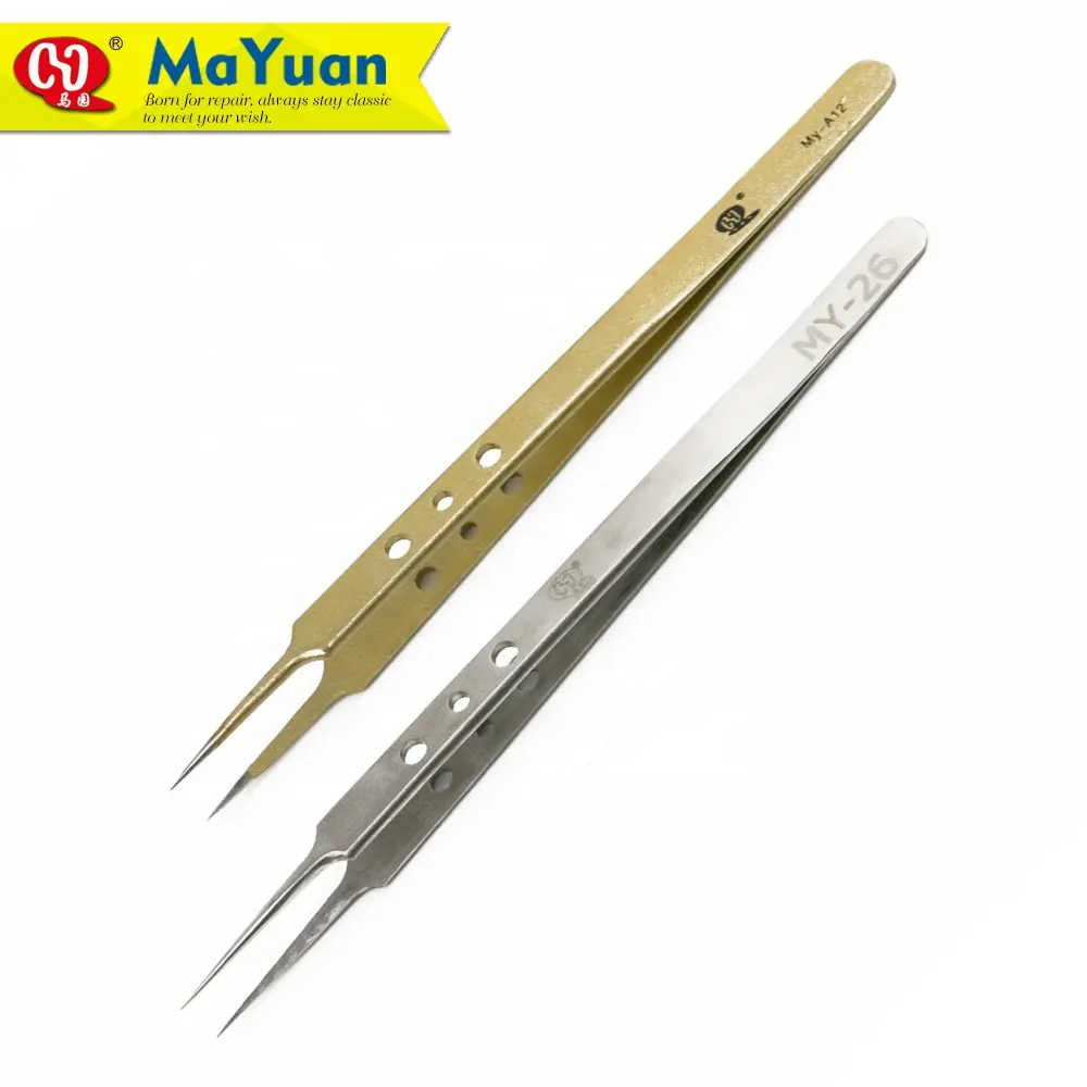 Stainless Steel Long Tweezers with Heating Vent for Soldering